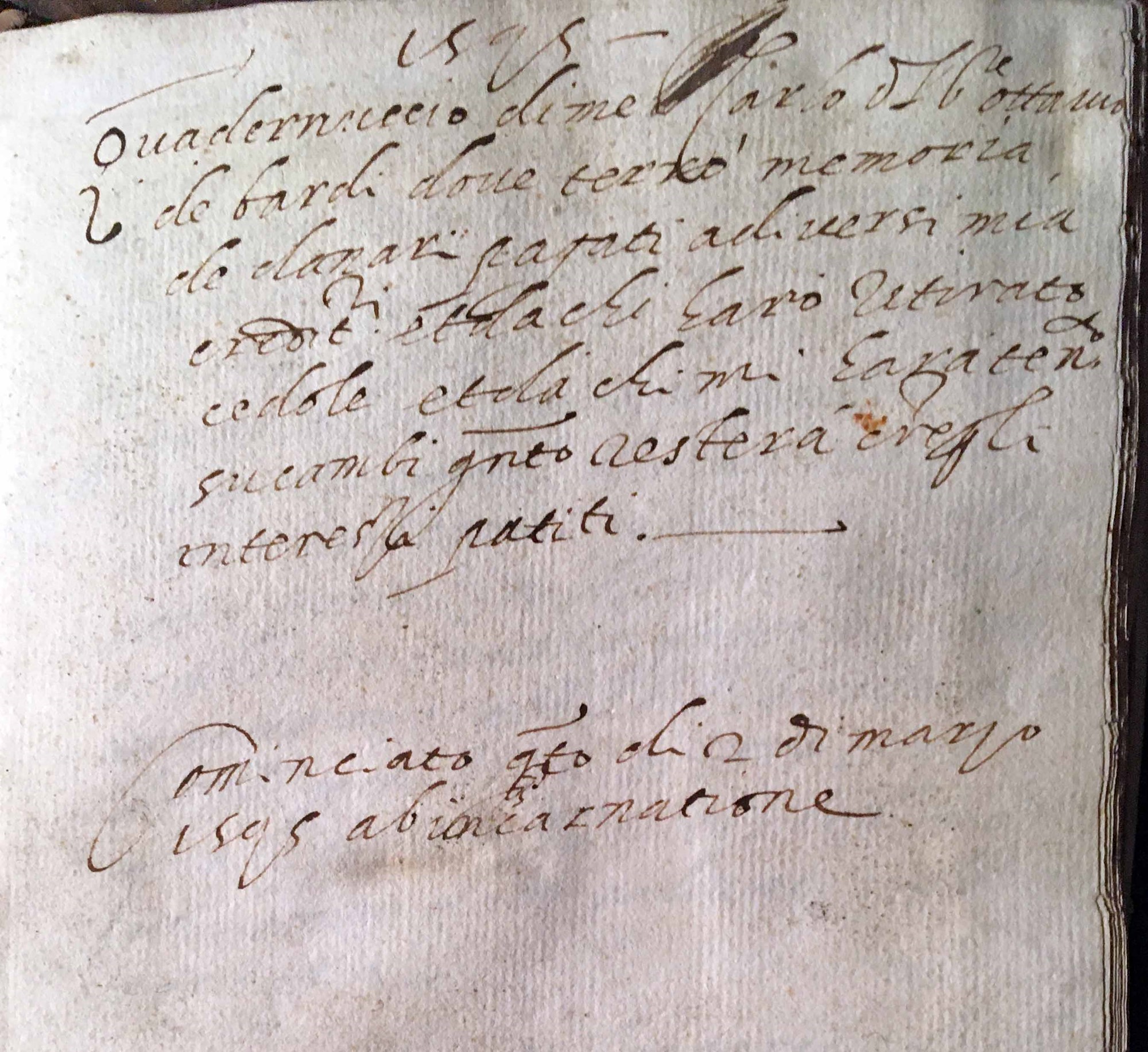 Carlo di Ottavio Bardi suoi ricordi contabili